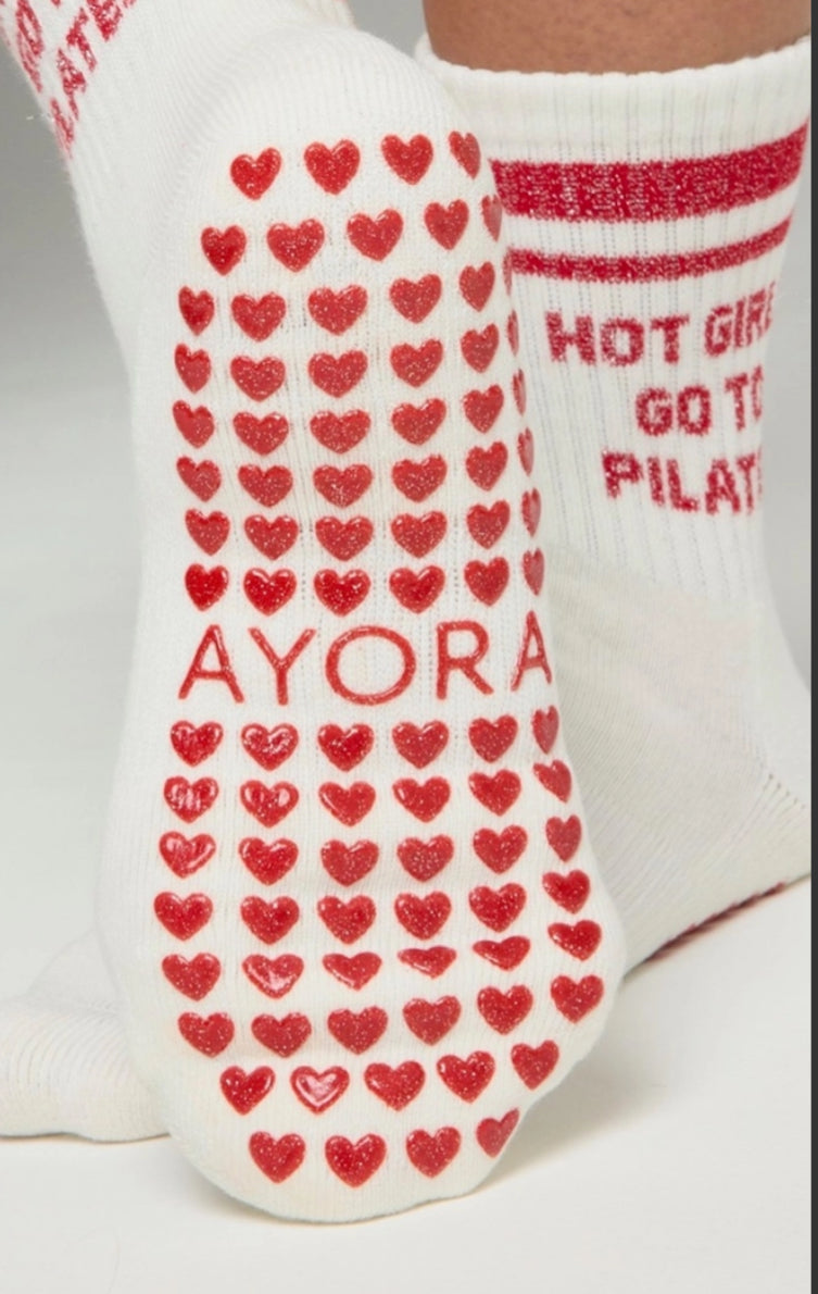 HOT GIRLS GO TO PILATES GRIP SOCKS