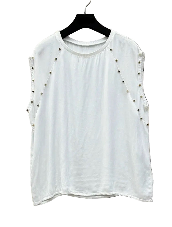 STUD TEE - 10-16 - WHITE