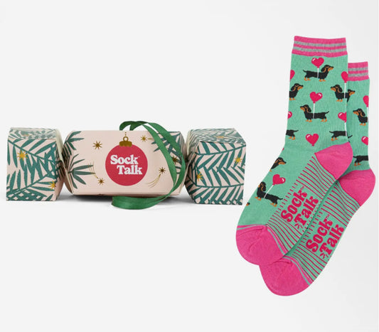 WOMEN’S SAUSAGE DOG CRACKER SOCKS