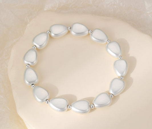 PEBBLE ELASTIC BRACELET - SILVER