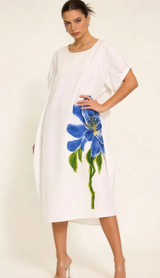 COTTON FLOWER DRESS - 12-18