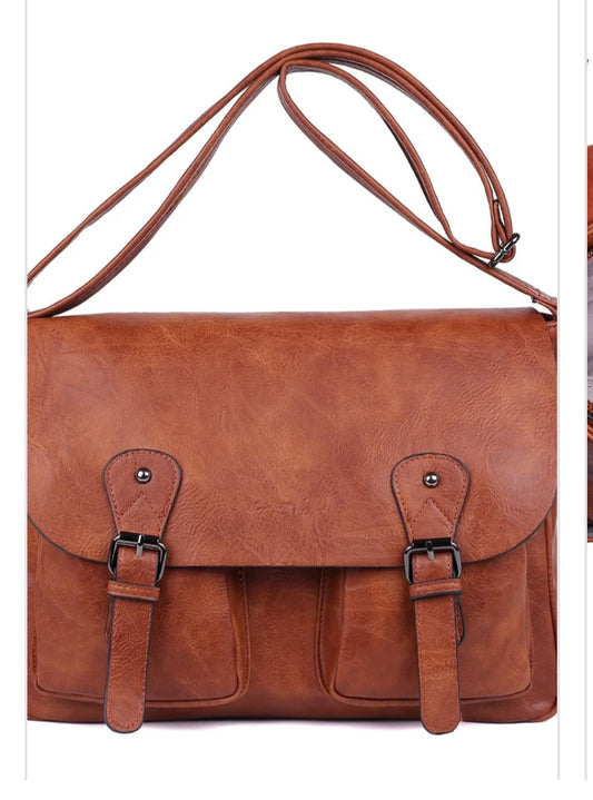 SATCHEL CROSSBODY - CAMEL