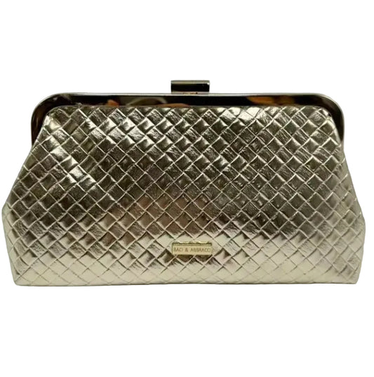 WOVEN CLUTCH BAG - GOLD