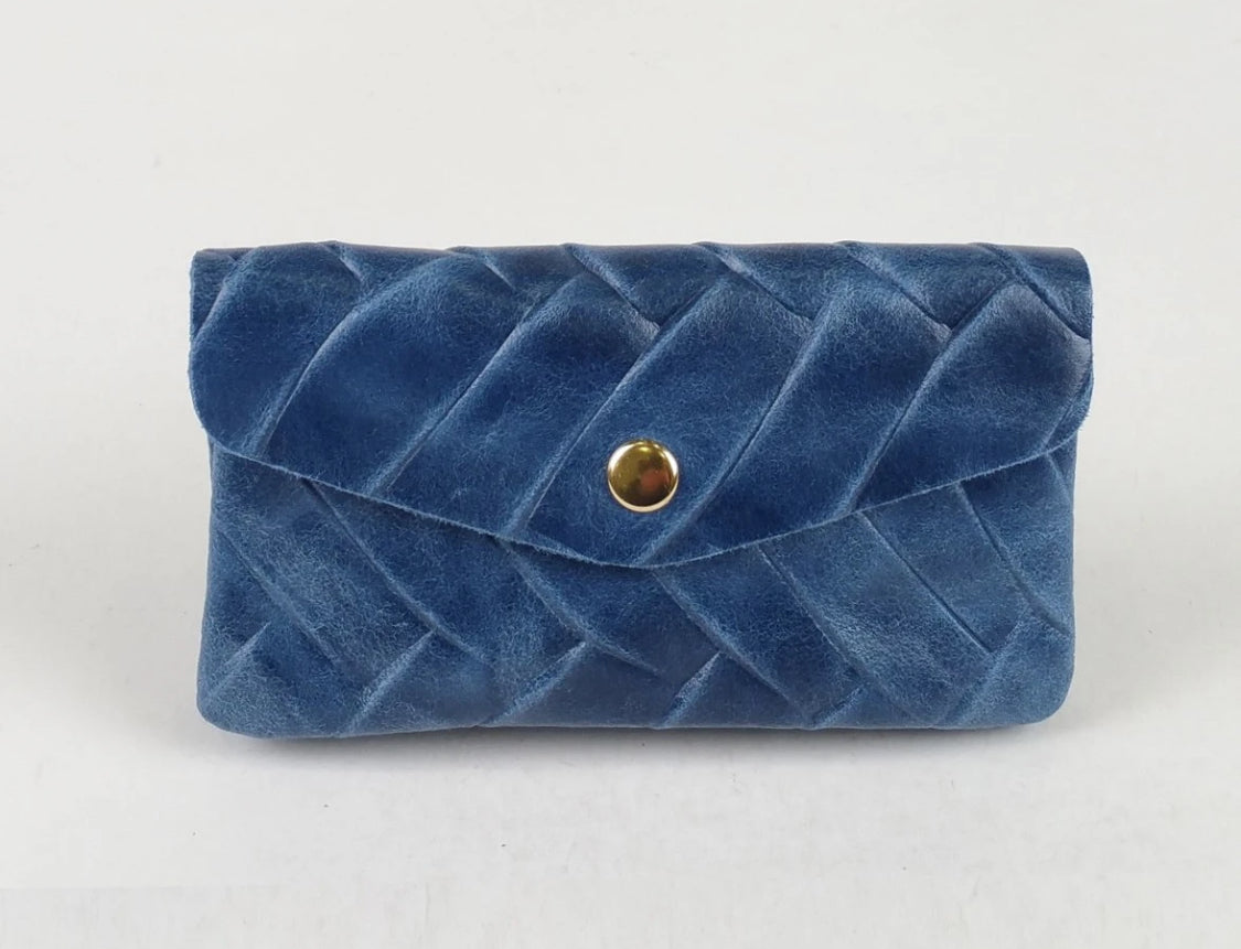 LARGE EMBOSSED LEATHER WALLET