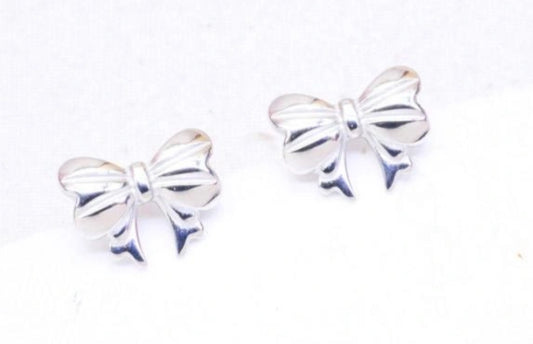 BOW STUDS - SILVER