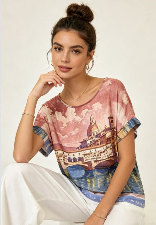 ART PRINT TOP - 10-16 - PINK