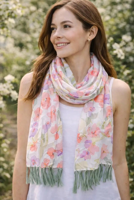 TASSEL COTTON SCARF