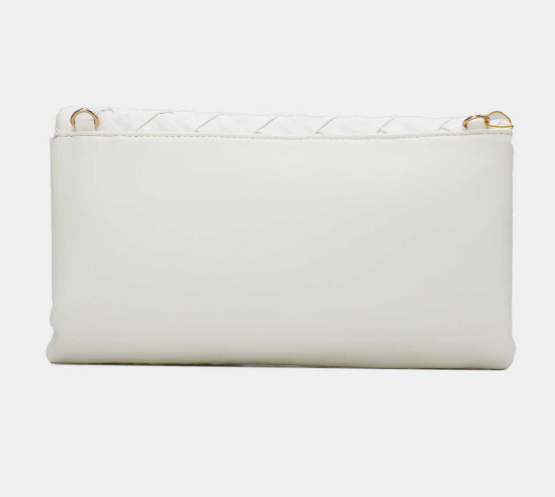 BRAIDED OCCASION BAG - WHITE