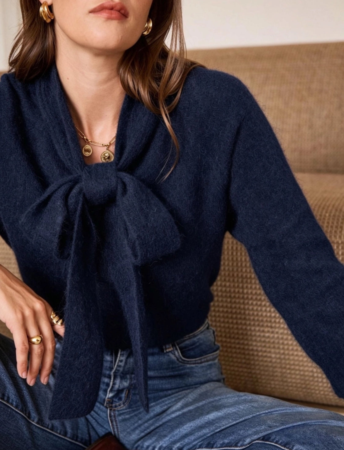 BOW TIE KNIT - 10-14 - NAVY