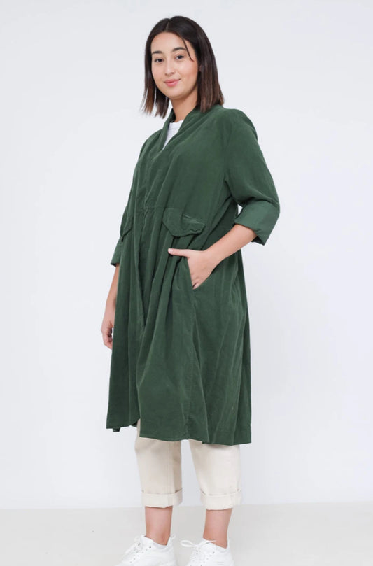 COTTON CORD JACKET - 10-16 - FOREST GREEN