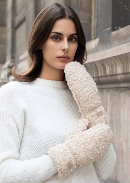 SHERPA MITTENS - BEIGE
