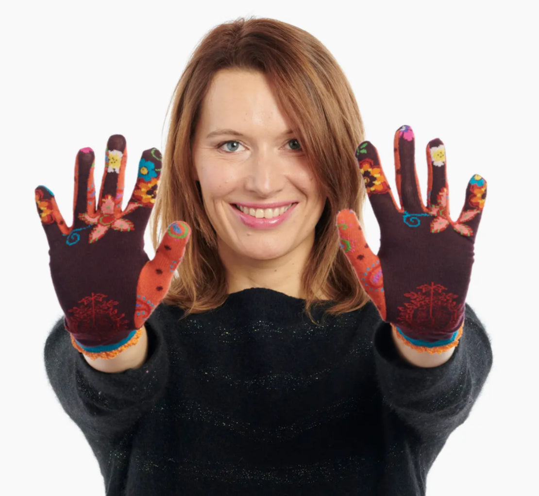 BAMBOO PRINTED GLOVES - MADE IN FRANCE