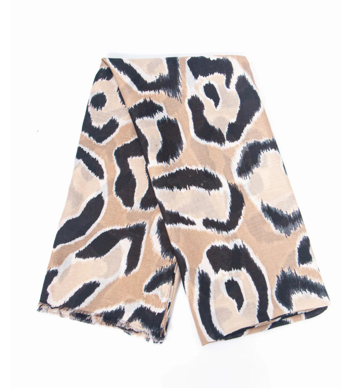 ANIMAL PRINT SCARF - BEIGE