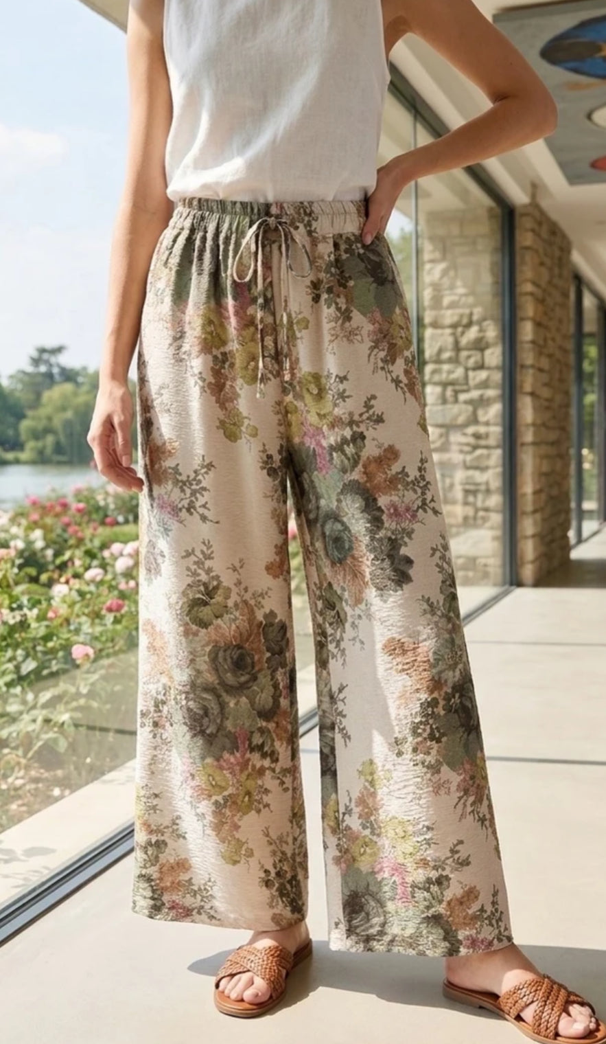 FLORAL PRINT PALAZZO - 10-16