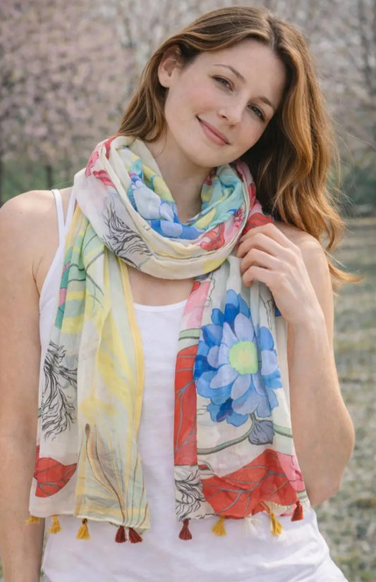 TASSEL COTTON SCARF