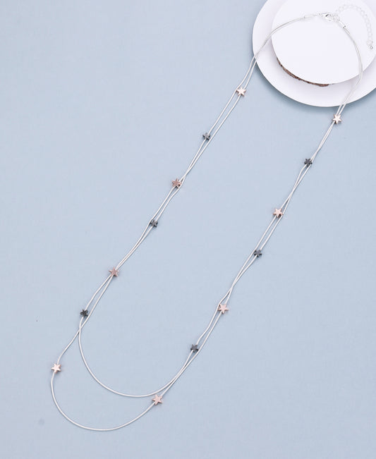 LONG LAYERED STAR NECKLACE