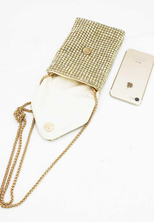 CRYSTAL OCCASION BAG - GOLD