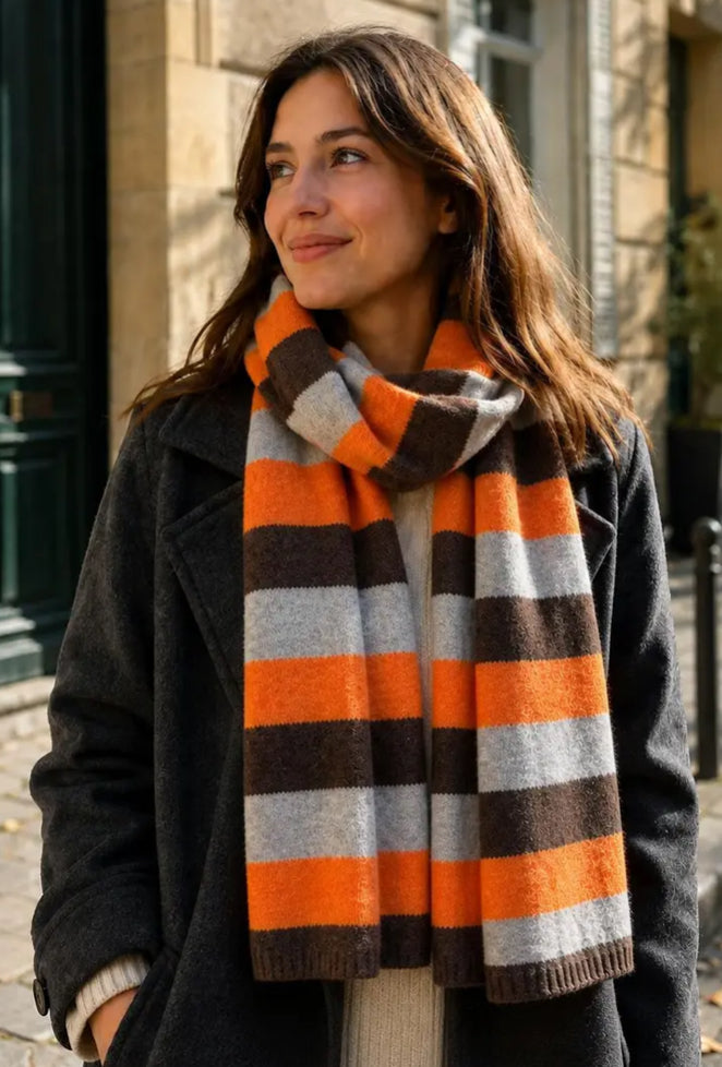 STRIPE KNIT SCARF