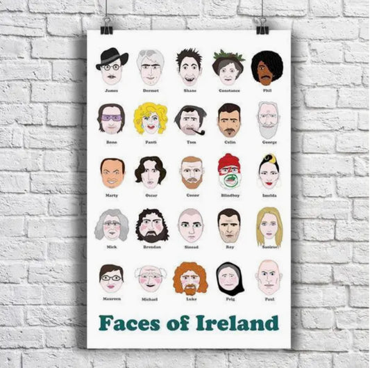 FACES OF IRELAND A3 PRINT