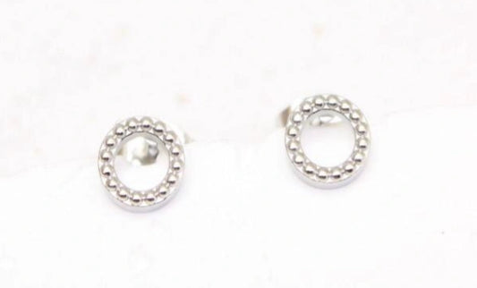 CIRCLE BALL STUD - SILVER