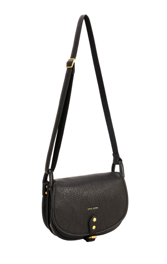 BUCKLE CLOSURE CROSSBODY - BLACK