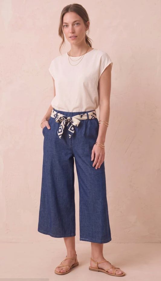 COTTON CROPPED PALAZZO - 10-16