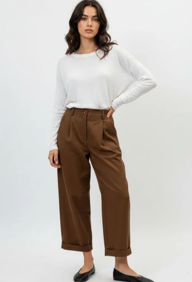 PLEAT PANTS - 10-16 - CAMEL