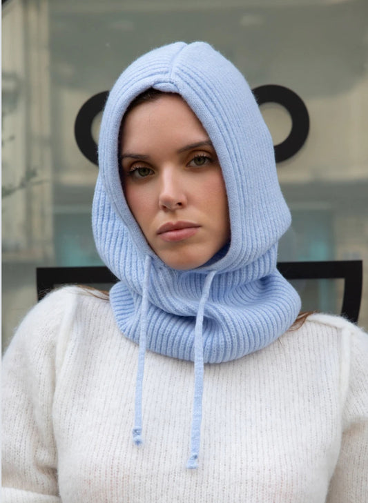 KNIT HOOD ‘N SNOOD - BLUE