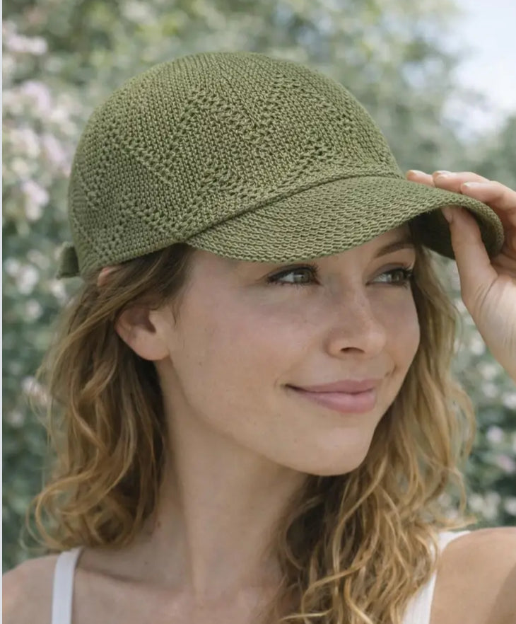 CROCHET CAP - KHAKI