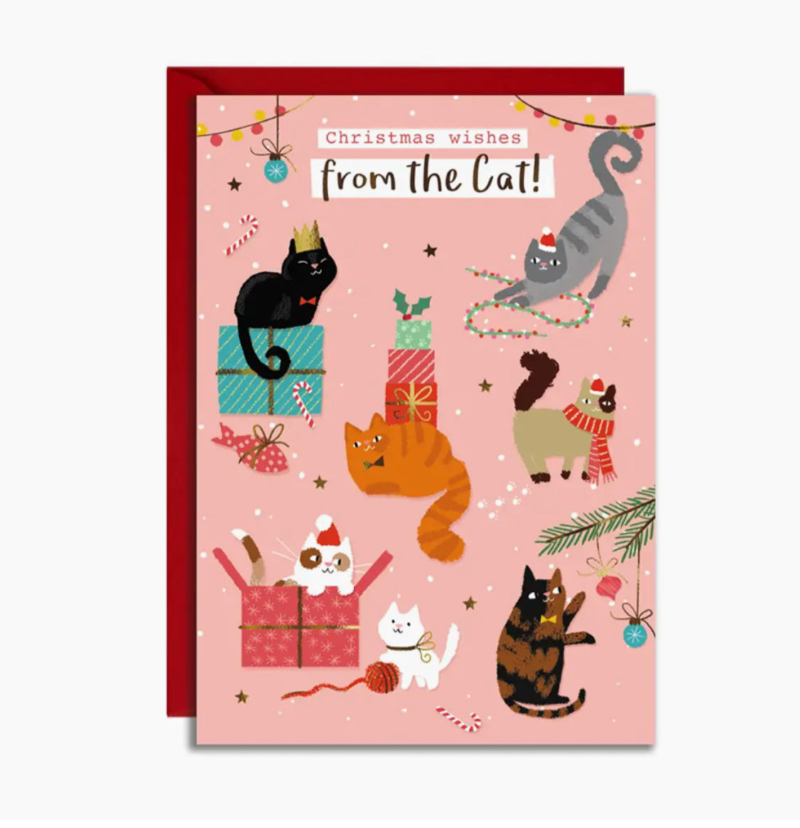 CHRISTMAS WISHES FROM THE CAT CARD