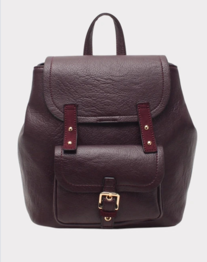 SATCHEL BACKPACK - BURGUNDY