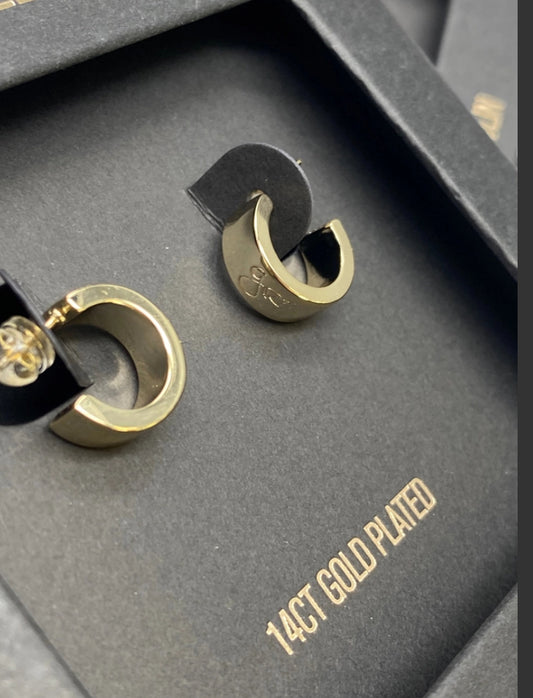 DKMV - A LIL BIT OF GRA HOOP EARRINGS - 14CT GOLD PLATED