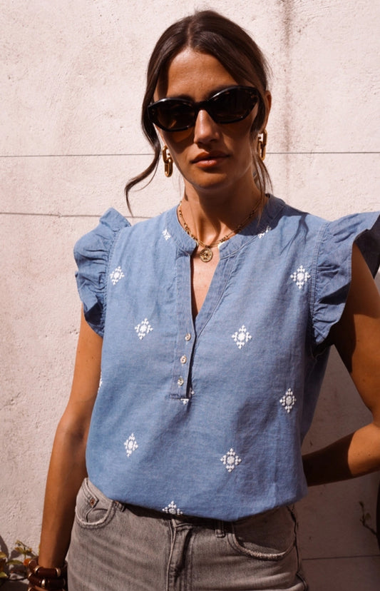 EMBROIDERED BLOUSE - 8-10