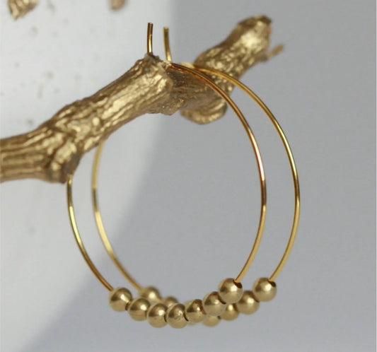 KAIKO - BEAD HOOP EARRINGS