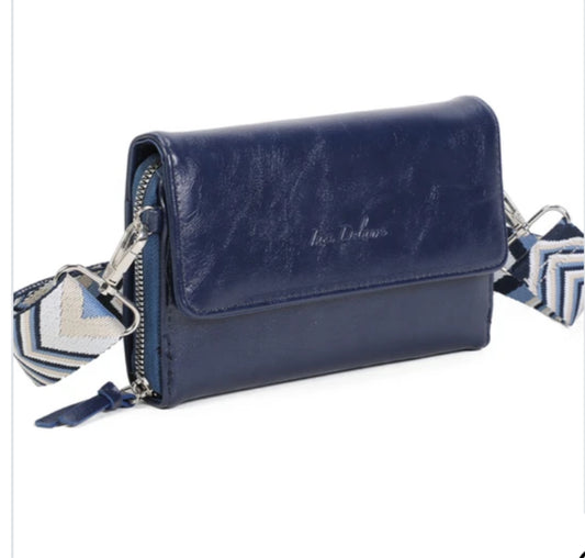 PHONE CROSSBODY WITH TWO STRAPS - NAVY