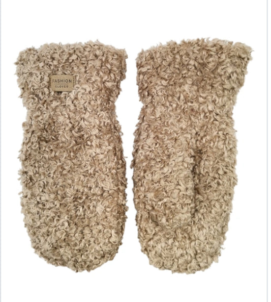 SHERPA MITTENS - CAMEL