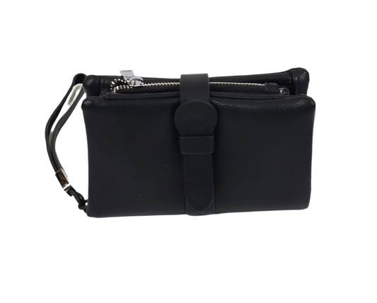 SMALL SOFT FOLDING WALLET - BLACK