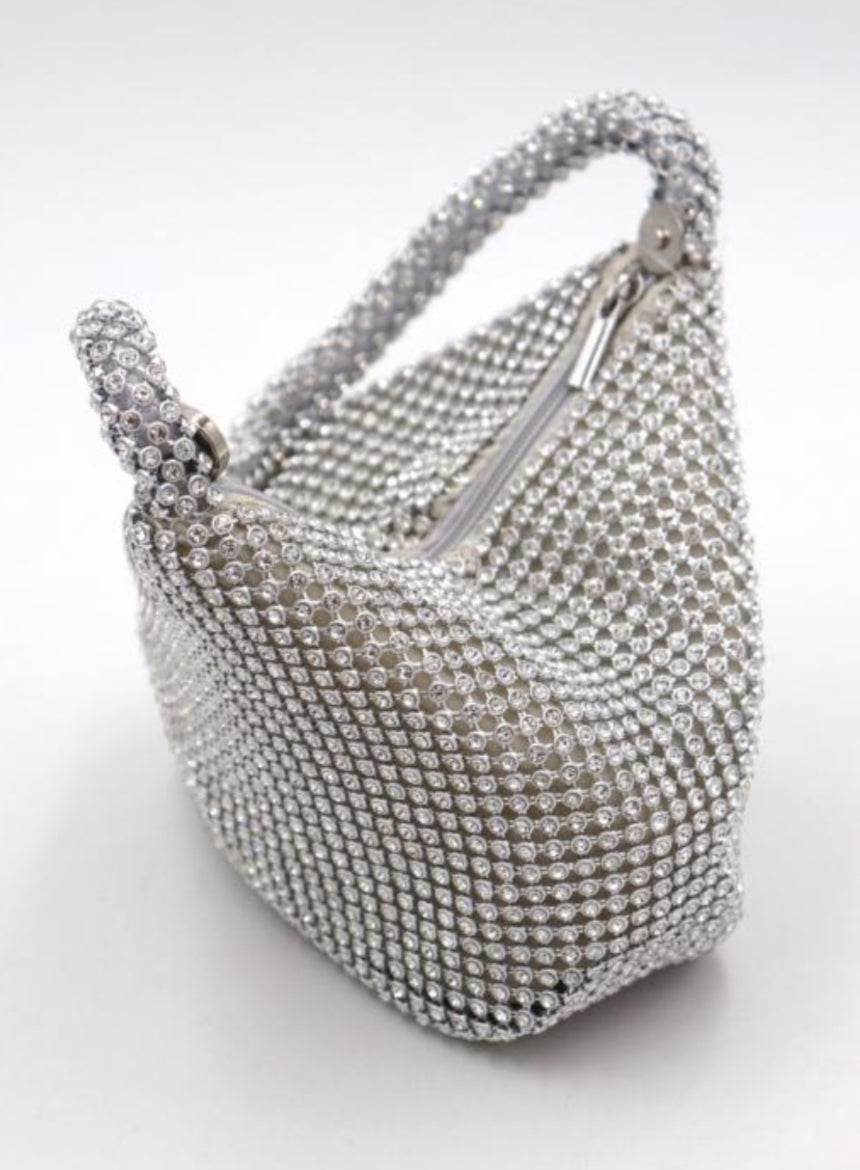 CRYSTAL OCCASION BAG - SILVER