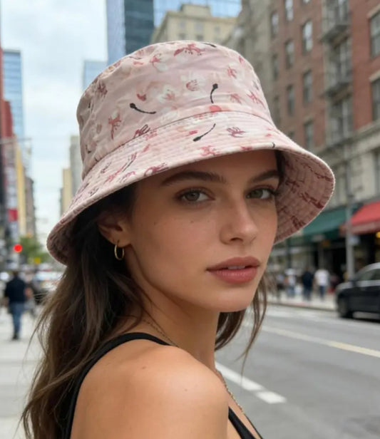 CHERRY BLOSSOM BUCKET HAT - PINK