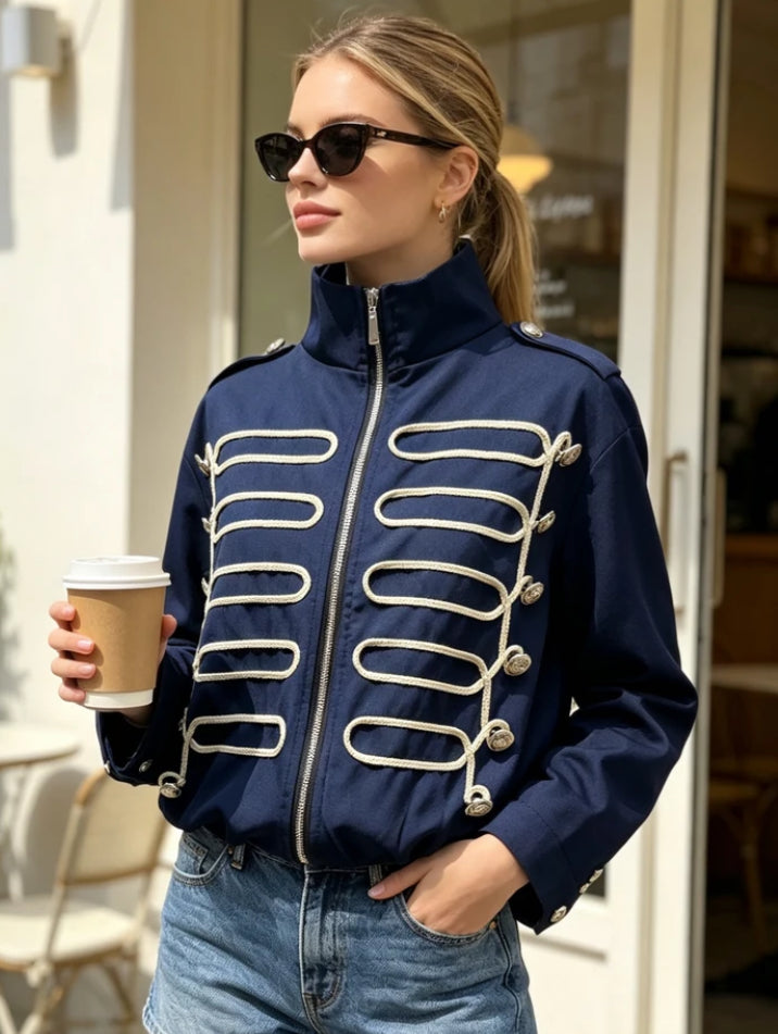 MILITARY FUNNEL NECK - 10-16 - NAVY