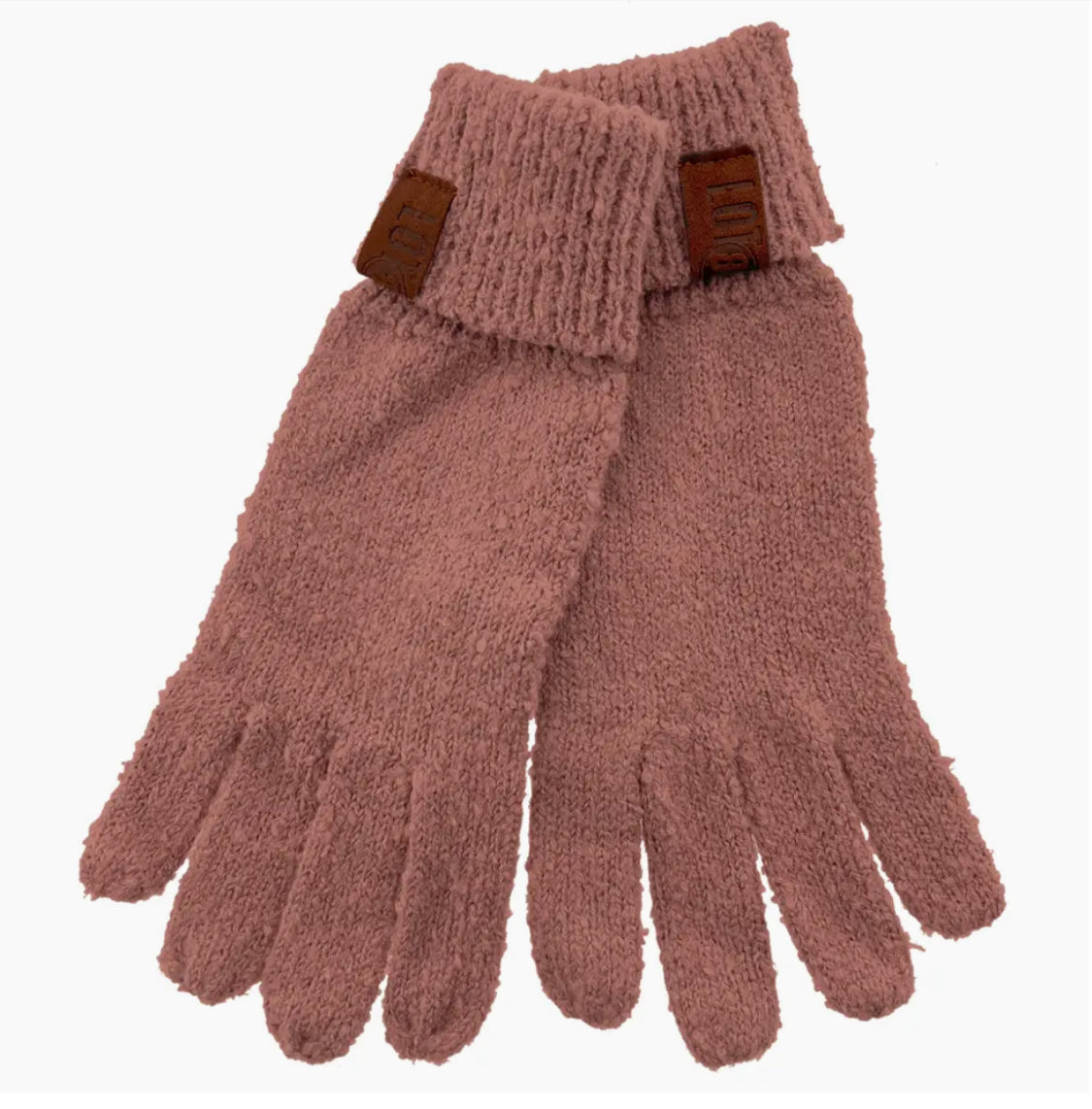 COTTON BLEND KNIT GLOVES