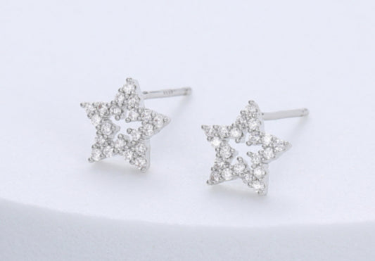 CRYSTAL STAR STUD EARRINGS