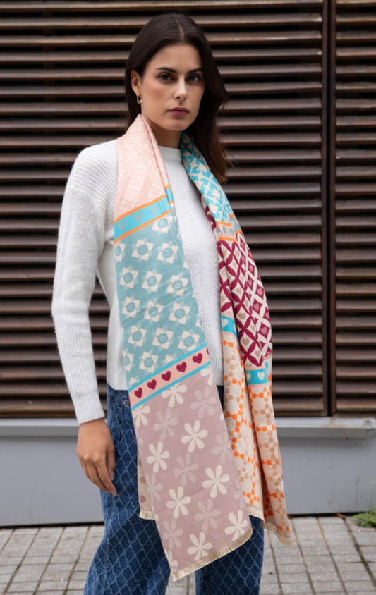 DOUBLE SIDED MULTI COSY SCARF