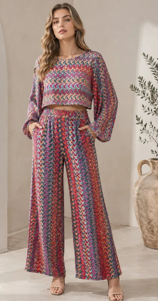 WOVEN PALAZZO - 8-12