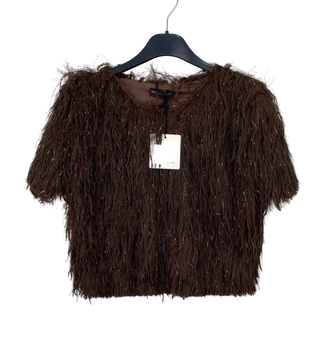 TEXTURED TOP - 8-14 - CHOCOLATE