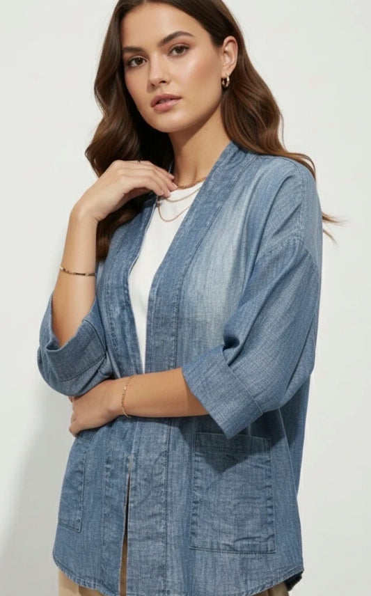 DENIM KIMONO - 10-16