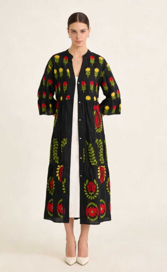 COTTON EMBROIDERED DRESS - 8-14