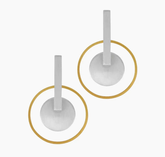 DNSK - CIRCLE DROP EARRINGS