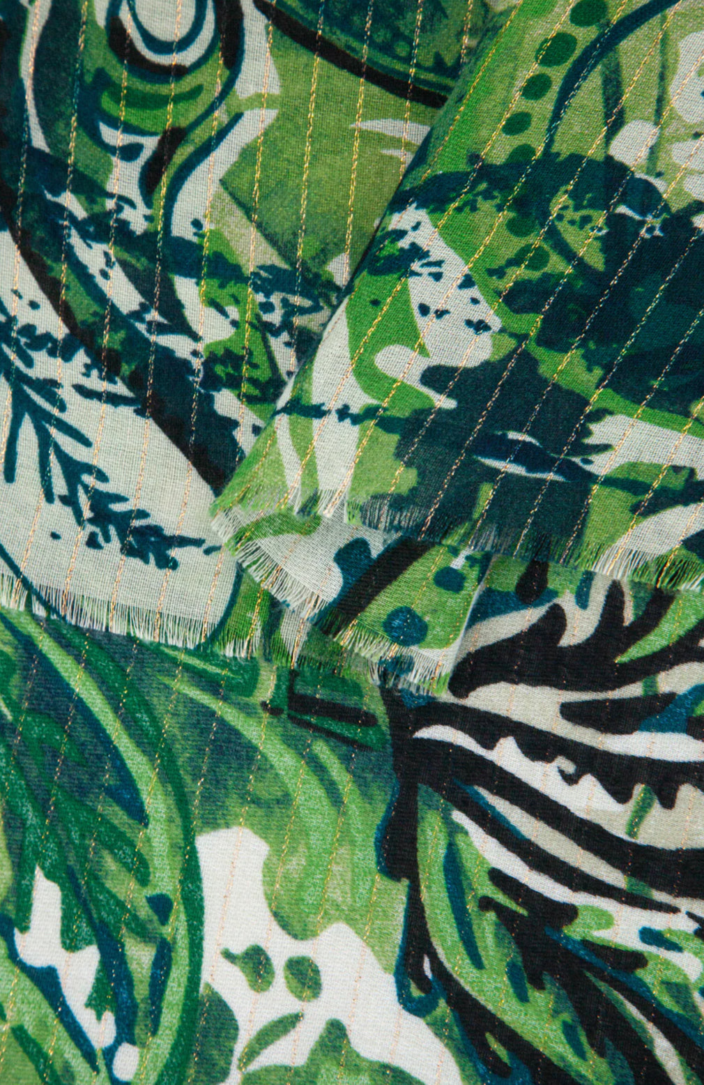 MARBLE PRINT SCARF - GREEN