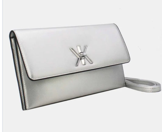 MATT ENVELOPE CLUTCH OCCASION BAG - SILVER